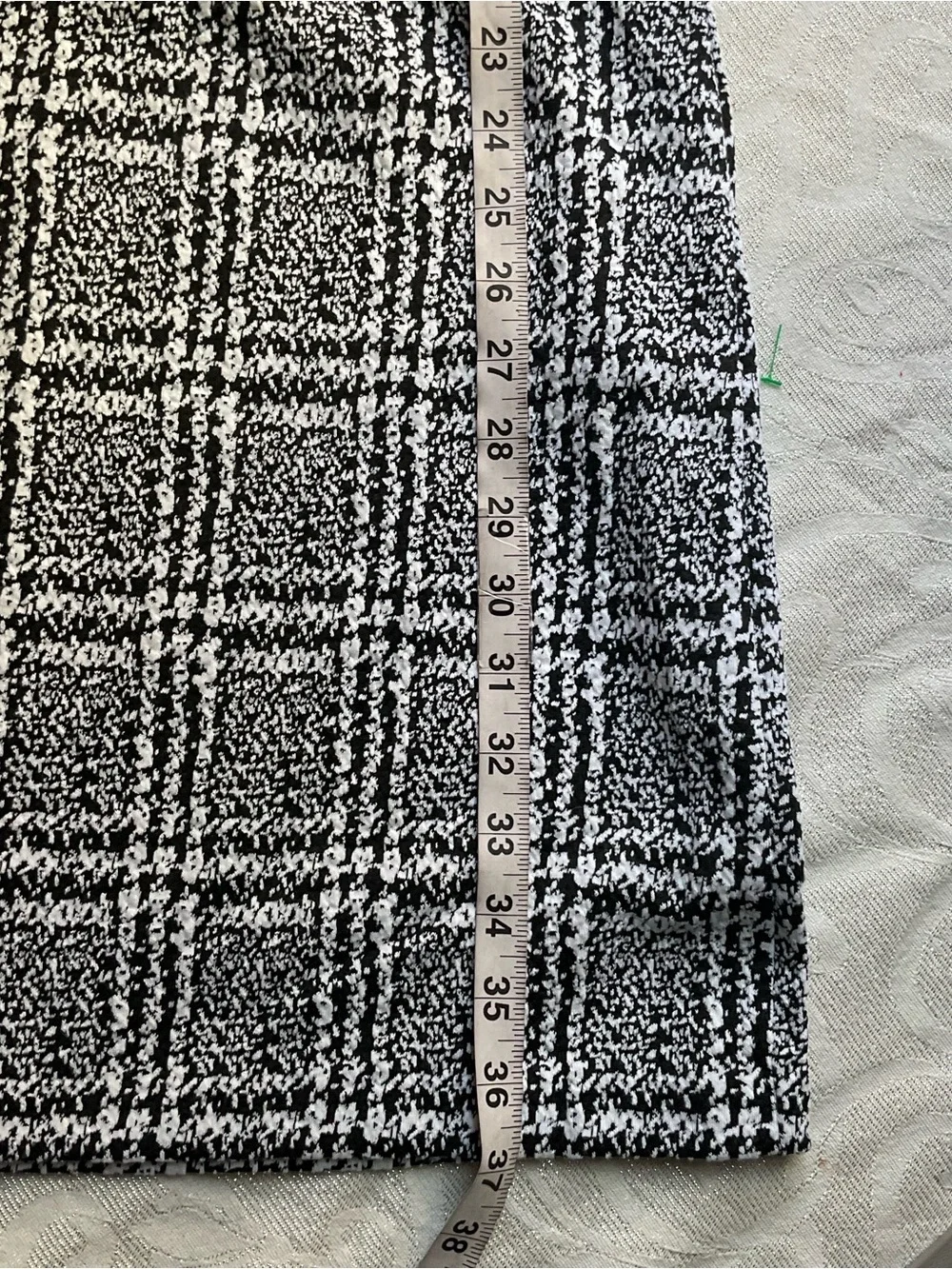 NWT Michael Kors Black & White Plaid Fit & Flare Dress Size Small